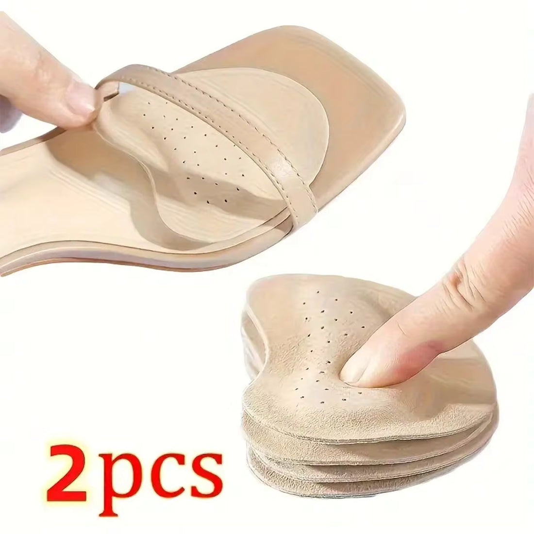 2pcs Anti-Slip Sole Pad & Forefoot Cushion For Women High Heels